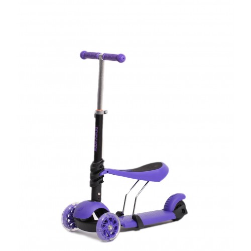 Самокат-беговел Black Aqua MG023 руль 65-75см., съёмное сиденье, светящ.кол., фиолетовый