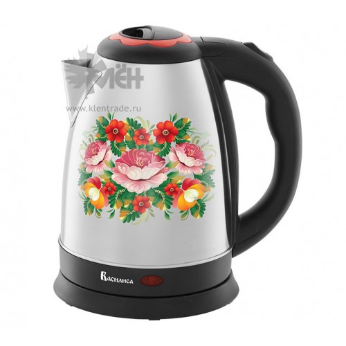 Чайник ВАСИЛИСА ВА-1010 (1,8) нерж ""Жостово""