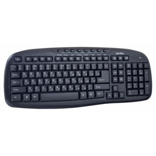 Клавиатура б/пр PERFEO ELLIPS Multimedia USB черная PF-5192