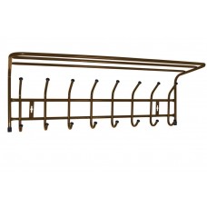 Вешалка настенная с полкой Nika 8 крючков ВП8/А медный антик