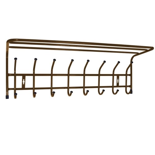 Вешалка настенная с полкой Nika 8 крючков ВП8/А медный антик