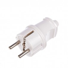 Вилка 16А з/к прямая белая /Народная/ TDM SQ1806-0403