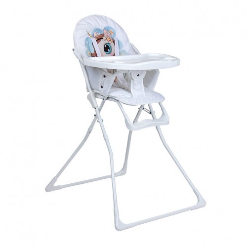 Стул для кормления Лакомка Единорожка белый