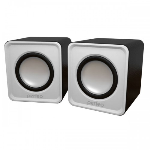 Колонки Perfeo 2.0 WAVE PF-5129-W белый 2*3Вт