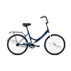Велосипед 24"" ALTAIR City складная рама, рост 16"", тёмно-синий/серый