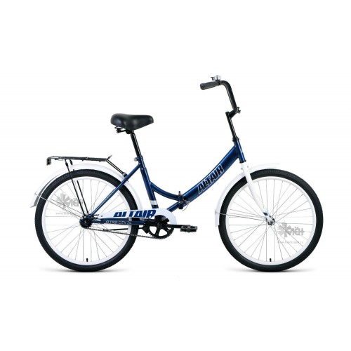 Велосипед 24"" ALTAIR City складная рама, рост 16"", тёмно-синий/серый