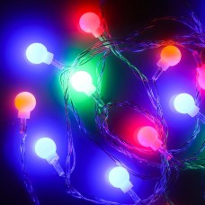 Гирлянда эл. с насадками Шарики СНОУ БУМ 3м. 15LED мульти прозр.пр. 381-145