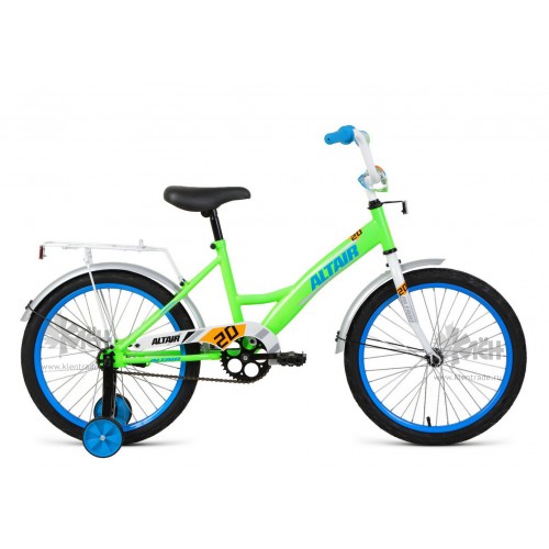 Велосипед 20"" ALTAIR KIDS рост 13"", ярко-зелёный/синий