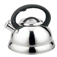 Чайник газовый 3,0л. EUROSTEK ESK-3078 нерж., ручка чёрн., д/всех видов плит