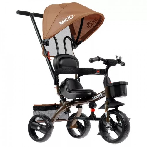 Велосипед 3-х кол. Micio Gioia крыша-капюшон, родит.вело-руч., корз., бежев. 4700941