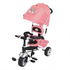 Велосипед 3-х кол. Jack&Lin крыша-капюшон, родит.вело-ручка JL-BCL091802 розовый