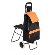 Тележка-сумка 25кг С201 с 3-мя карманами и стульчиком арт.093580