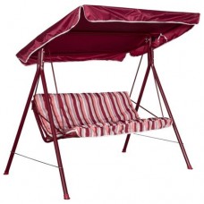Качели садовые Адлер с матрасом бордо КД1-306