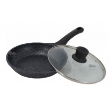 Сковорода d24 VISSNER VS-7702-24 +крышка, кован.алюм., мрамор.покр., д/индукции