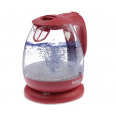 Чайник Energy E-296 красн , стекло 1л 1100вт (005216)