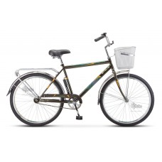 Велосипед 26"" STELS Navigator 200 Gent мужск.рама, +корзина, рост 19"", оливковый