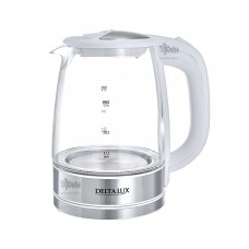 Чайник DELTA LUX DL-1204W 1,7л., 2200Вт.бел стекло