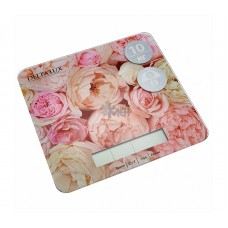 Весы кухонные DELTA LUX DE -004KE 10кг ""Пионы""