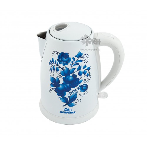 Чайник ДОБРЫНЯ DO-1214 (1,8л.) нерж., гжель