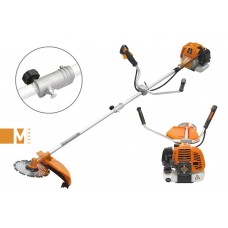 Триммер бенз. CARVER GBC-033MS (0,9кВт, диск 48 зуб., леска 2,4мм., вело-руль, ранец, разъёмн.штан.)