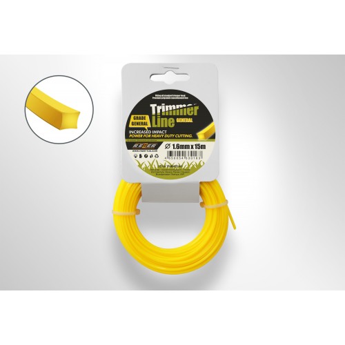 Леска д/триммера Rezer GENERAL 1,6мм*15м КВАДРАТ