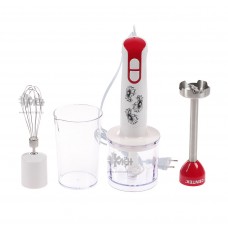 Блендер CENTEK CT-1336 800В белый/красн/цветы3/1