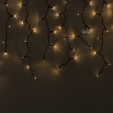 Гирлянда эл. внешняя БАХРОМА 120LED теплый белый 3*0,7м. черный шнур IP60 SIC-120WW