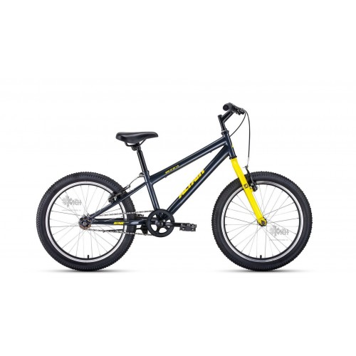 Велосипед 20"" ALTAIR MTB HT 1.0 рост 10,5"", 1ск., серый/жёлтый