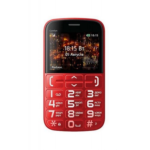 Телефон сотовый BQ M-2441 Comfort Red Black