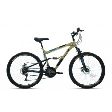 Велосипед 26"" ALTAIR MTB FS 2.0 disc двухподвес, рост 18"", 18ск., бежевый/чёрный