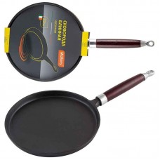 Сковорода чугунная блинная d22см. Mallony PCIF-22 985028 деревянн.ручка Сковорода чугунная блинная d22см. Mallony PCIF-22 985028 деревянн.ручка