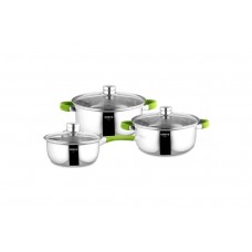 Набор посуды 6пр. Greys VKS-50-52 (1,3л+2,6л+5л) силикон.ручки