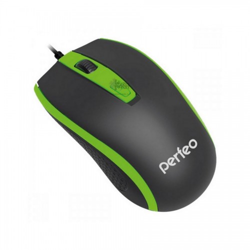 Мышь Perfeo PROFIL PF-4930 черный-зеленый 4кн.