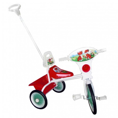 Велосипед 3-х кол. Малыш арт.09/3 род.ручка, спинка, кузовок, красный