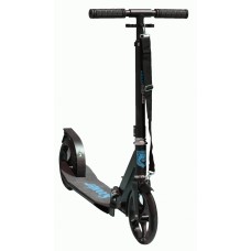 Самокат 2-ух кол. Black Aqua AS003 складной, кол. PU 200мм., чёрный/голубой