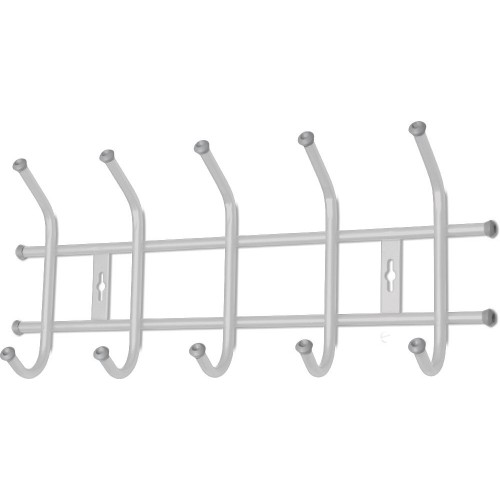 Вешалка настенная Nika 5 крючков ВНТ5/С серебро