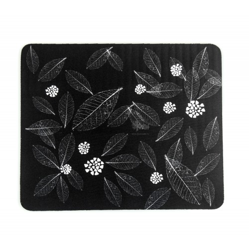 Коврик для мыши ДИАЛОГ PM-H15 черный с рисунком листьев leafs
