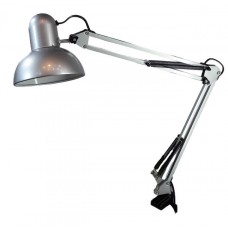 Светильник настольный Уютель UT-800B E27 60W, на струбцине, серебро