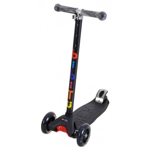 Самокат 3-ёх кол. BIBITU СAVY SKL-07 руль 67-88см., светящ.кол., чёрный