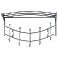 Вешалка настенная с полкой Nika Премиум-4 ВНП4 серебряный