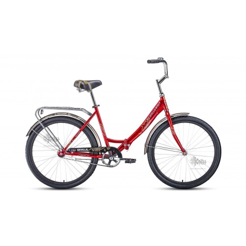 Велосипед 26"" FORWARD Sevilla 1.0 женск.складная рама, рост 18,5"", 1ск., красный/белый
