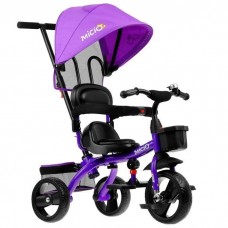 Велосипед 3-х кол. Micio Gioia крыша-капюшон, родит.вело-руч., фиолет. 4700939