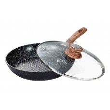 Сковорода d26 VISSNER VS-7503-26 +крышка, кован.алюм., мрамор.покр., д/индукции