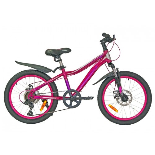 Велосипед 20"" NAMELESS S2200DW рост 12"", 7ск., диск., розовый/серый