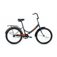 Велосипед 24"" ALTAIR City складная рама, рост 16"", тёмно-серый/оранжевый