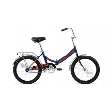 Велосипед 20"" FORWARD Arsenal 1.0 складная рама, рост 14"", тёмно-синий/оранжевый