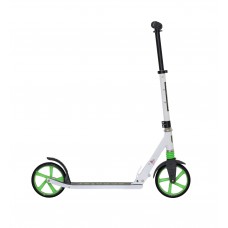 Самокат 2-ух кол. Black Aqua AS002 складной, кол. PU 200мм., белый/колёса салатов.
