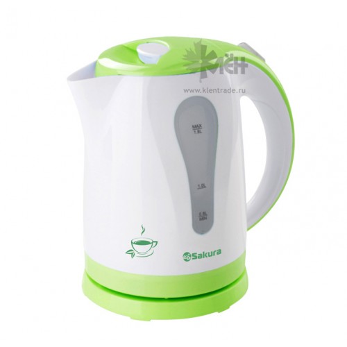 Чайник SAKURA SA-2326G (1,8л.) бел/зел