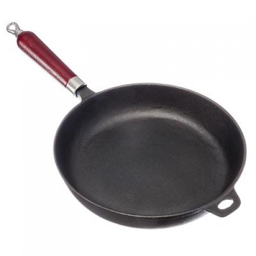 Сковорода чугунная d24см. VETTA 808-006 деревянн. ручка