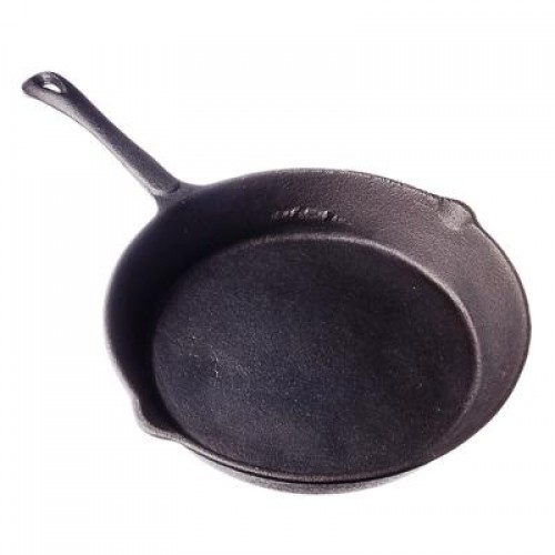 Сковорода чугунная d25см. VETTA 808-003 чугунн.ручка, 2 слива